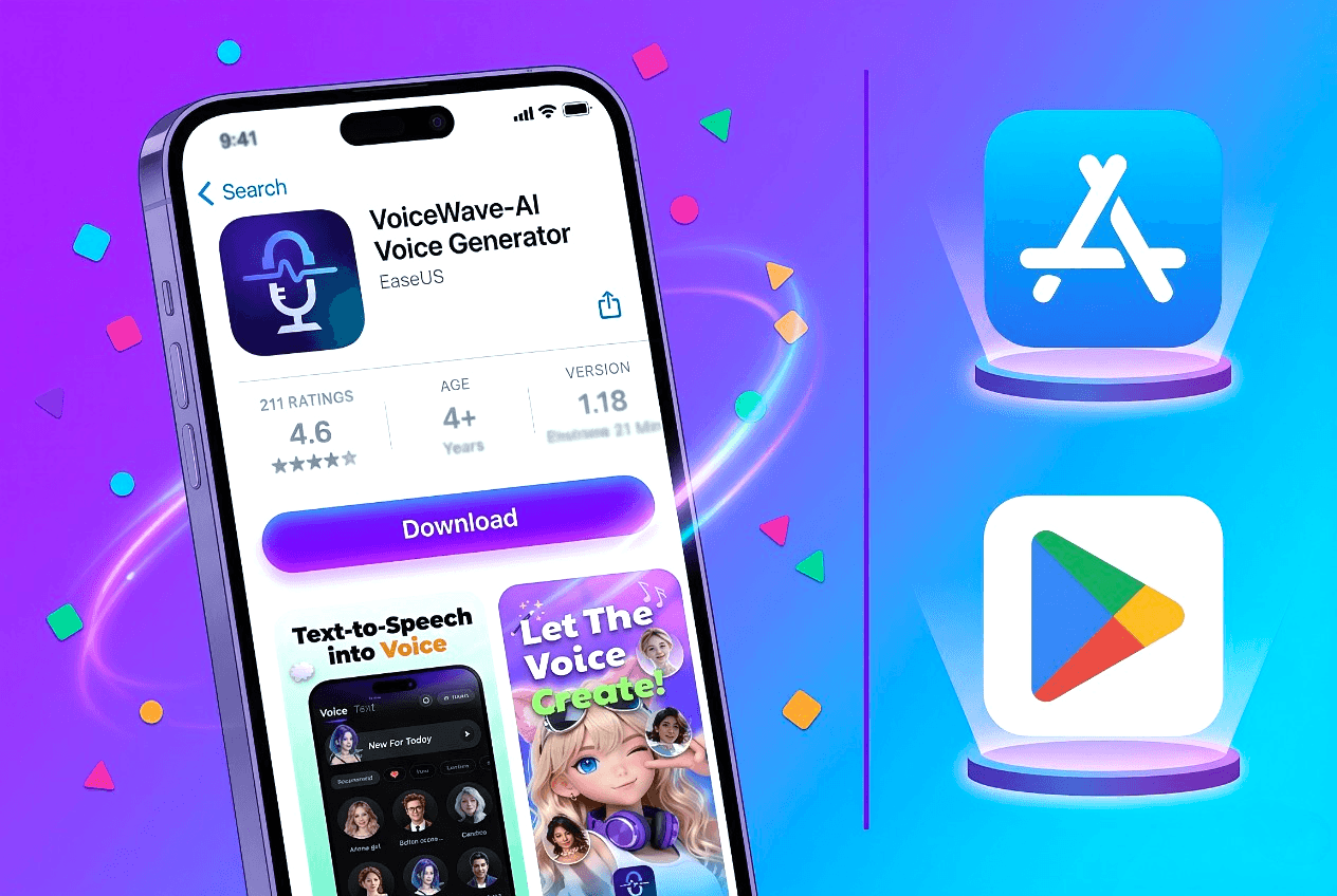 VoiceWave app download on App Store and Google Play